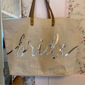 Oversize “Bride” tote